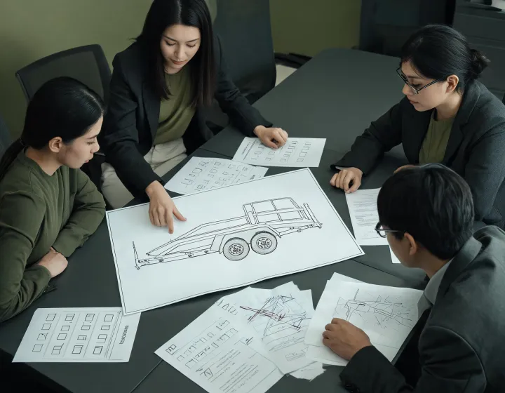 Utility trailer procurement handoff review